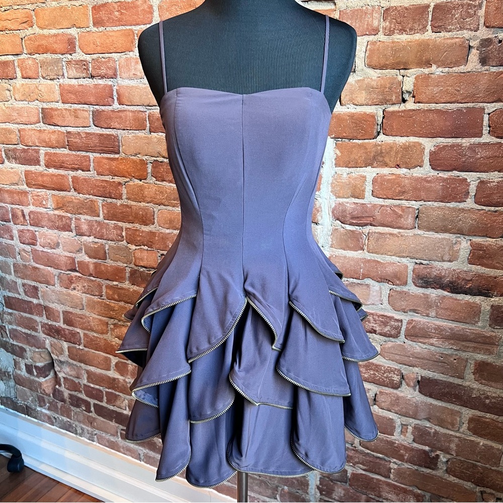 Ark & Co Lavender Ruffled Mini Dress
